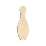 Laser-cut baltic birch silhouette of BOWLING PIN