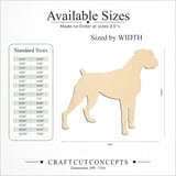 Size reference chart for ALERT STANDING BOXER