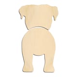 Laser-cut baltic birch silhouette of BOXER TWO PIECE BACK VIEW