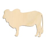 Laser-cut baltic birch silhouette of BRAHMA COW