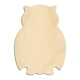 Laser-cut baltic birch silhouette of Sitting Owl