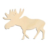 Laser-cut baltic birch silhouette of BROAD ANTLER MOOSE