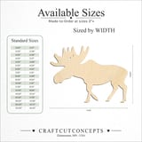 Size reference chart for BROAD ANTLER MOOSE
