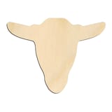 Laser-cut baltic birch silhouette of Broad Face Goat Head