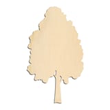 Laser-cut baltic birch silhouette of BROAD LEAF TREE OVAL CANOPY