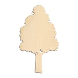 Laser-cut baltic birch silhouette of BROAD LEAF TREE TAPERED CANOPY