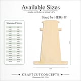 Size reference chart for Broad Lighthouse