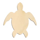 Laser-cut baltic birch silhouette of Broad Shoulder Sea Turtle