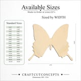 Size reference chart for BROAD WING BUTTERFLY
