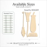 Size reference chart for BROOM MOP VACUUM