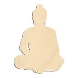 Laser-cut baltic birch silhouette of BUDDA