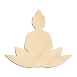 Laser-cut baltic birch silhouette of BUDDHA