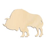 Laser-cut baltic birch silhouette of Buffalo Bison Silhouette