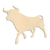 Laser-cut baltic birch silhouette of BULL