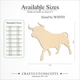 Size reference chart for BULL