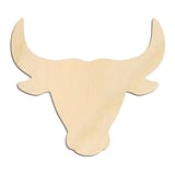 Laser-cut baltic birch silhouette of BULL HEAD