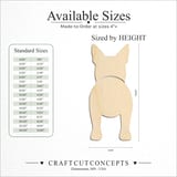 Size reference chart for BULL TERRIER