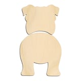Laser-cut baltic birch silhouette of BULLDOG