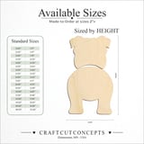 Size reference chart for BULLDOG