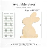 Size reference chart for CUTE SIDE BUNNY