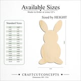 Size reference chart for CUTE TALL BUNNY