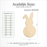 Size reference chart for FRONT TALL BUNNY