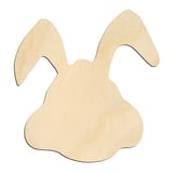 Laser-cut baltic birch silhouette of TALL BUNNY HEAD