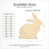 Size reference chart for LEAPING BUNNY