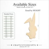 Size reference chart for SIDE SITTING BUNNY