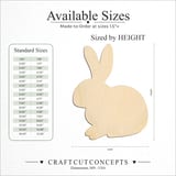 Size reference chart for SITTING BUNNY