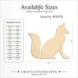 Size reference chart for BUSHY TAIL FOX