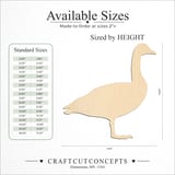 Size reference chart for CANADIAN GOOSE