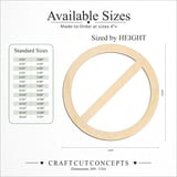 Size reference chart for CANCEL SIGN