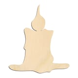 Laser-cut baltic birch silhouette of CANDLE MELTED