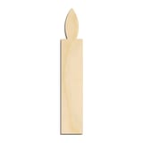 Laser-cut baltic birch silhouette of CANDLE STRAIGHT