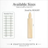 Size reference chart for CANDLE STRAIGHT