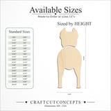 Size reference chart for Cane Corso Head & Body Set