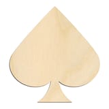 Laser-cut baltic birch silhouette of CARDS SPADE