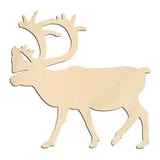 Laser-cut baltic birch silhouette of CARIBOU
