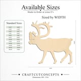 Size reference chart for CARIBOU