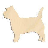 Laser-cut baltic birch silhouette of CARING TERRIER