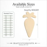 Size reference chart for CARROT ROUNDED