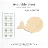 Size reference chart for CARTOON BABY WHALE