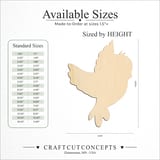Size reference chart for CARTOON BIRD