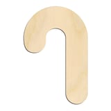 Laser-cut baltic birch silhouette of CARTOON CANDY CANE