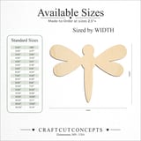 Size reference chart for CARTOON DRAGON FLY