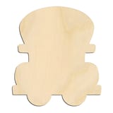 Laser-cut baltic birch silhouette of CARTOON FRONT VINTAGE TRUCK