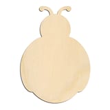 Laser-cut baltic birch silhouette of CARTOON LADY BUG