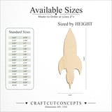 Size reference chart for CARTOON MOON ROCKET