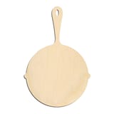 Laser-cut baltic birch silhouette of CAST IRON PAN